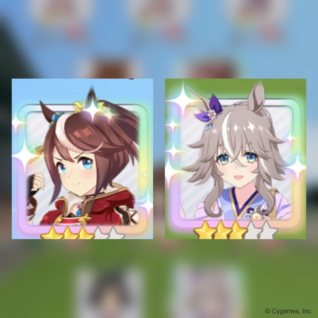 ウマ娘 ガチャ結果の★3トウカイテイオーと★3ワンダーアキュート
